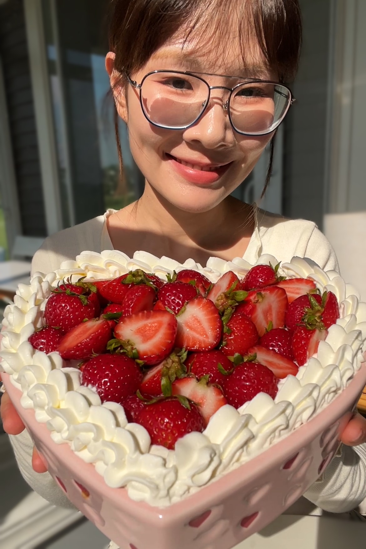 Strawberry tres leches cake