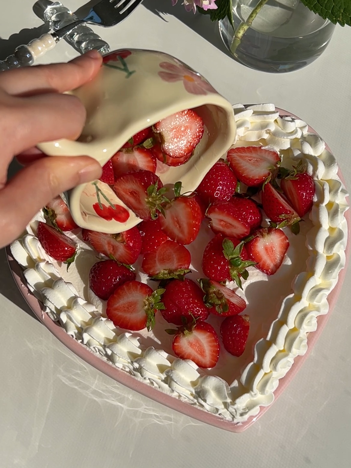Strawberry tres leches cake