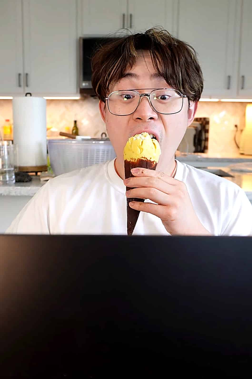 Banana Ice Cream – With Crunchy Chocolate Cones