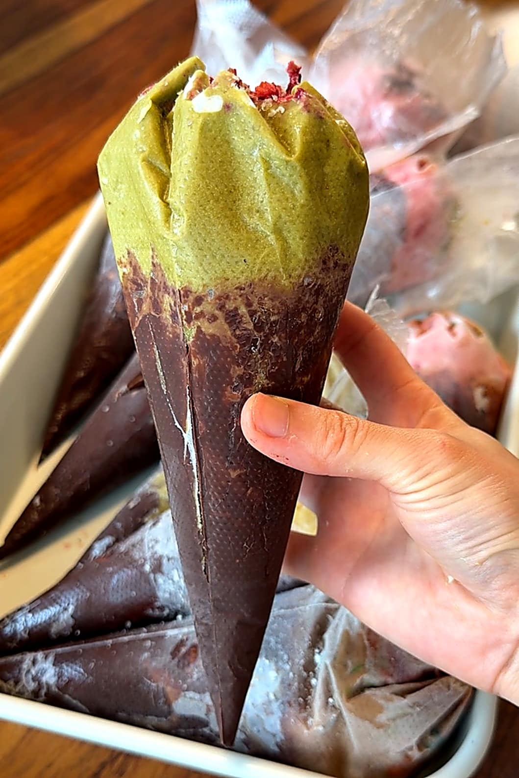 Banana Ice Cream – With Crunchy Chocolate Cones